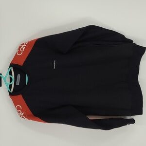 Calvin Klein Size XL Black and Red Pull Over Sweatshirt